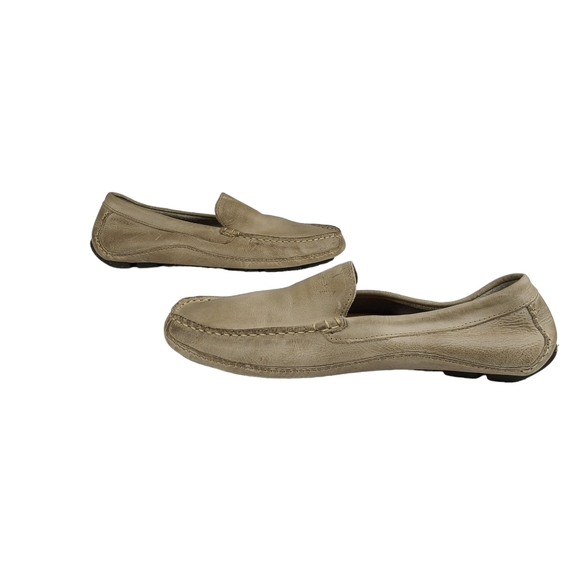 Kickers men's taupe leather slip-on driving loafers size EUR 42 and US 8.5 - Picture 6 of 12